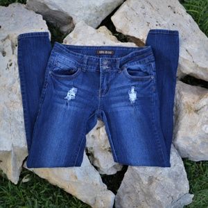 ABM Jeans, destressed and slightly faded